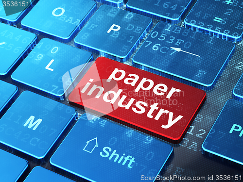 Image of Industry concept: Paper Industry on computer keyboard background