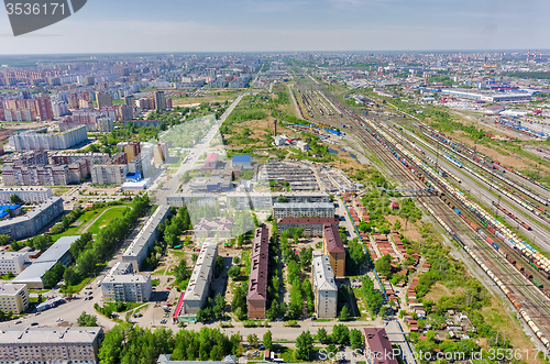 Image of Voynovka railway node. Industrial district. Tyumen