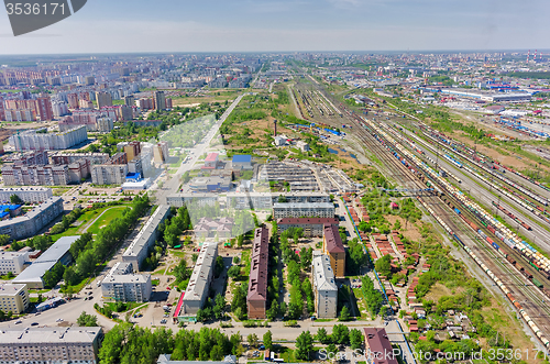 Image of Voynovka railway node. Industrial district. Tyumen