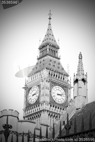 Image of london big ben and   construction england  aged  