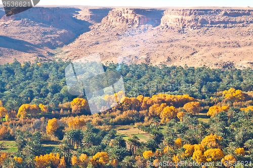 Image of in   valley  morocco  africa the  mountain ground isolated hill 