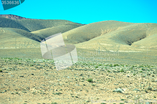 Image of  in    valley  morocco     africa the atlas dry mountain  