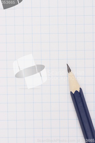 Image of pencil on notebook