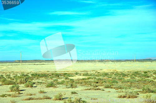 Image of street  in    valley  morocco    africa the atlas dry mountain 