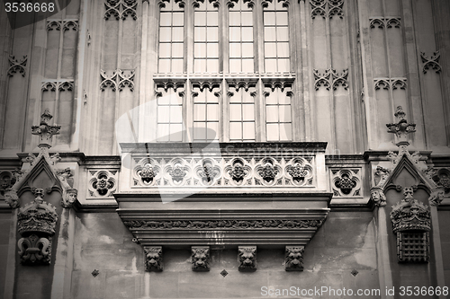 Image of old in london  historical    parliament glass  window    structu