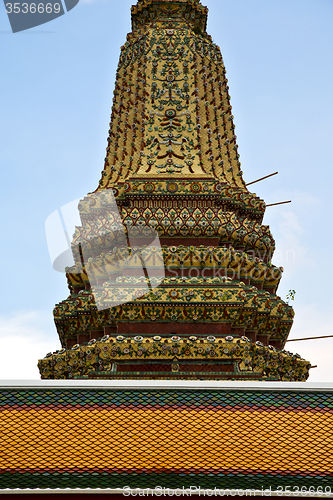 Image of tower bangkok in the temple  thailand abstract cross 