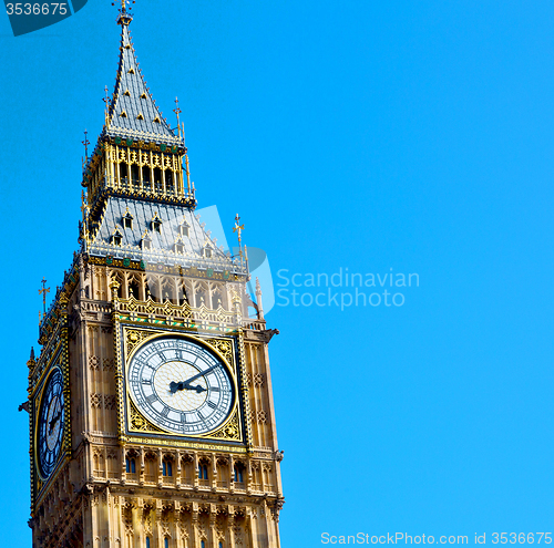 Image of london big ben and historical old construction england  aged cit