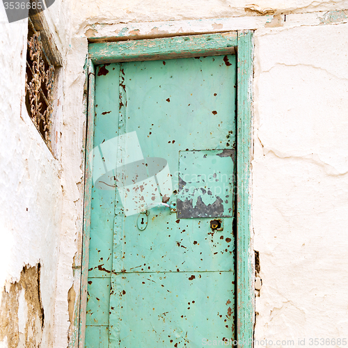 Image of old door in morocco africa ancien metal green 