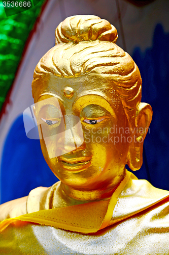 Image of siddharta   in the temple          step     wat  palaces   
