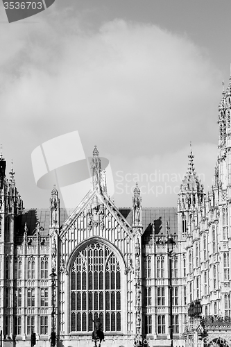 Image of in london old historical    parliament glass  window    structur