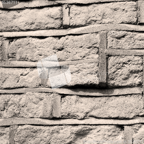 Image of in london abstract    texture of a ancien wall and ruined brick