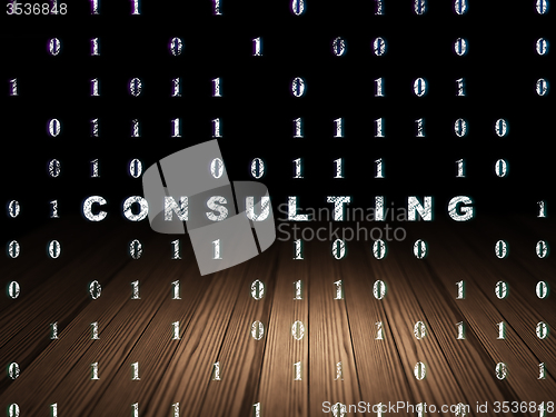Image of Finance concept: Consulting in grunge dark room