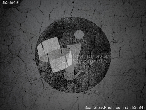 Image of Web design concept: Information on grunge wall background