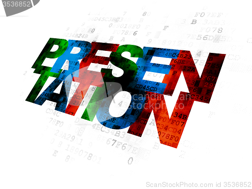 Image of Marketing concept: Presentation on Digital background