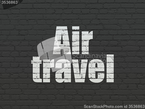 Image of Travel concept: Air Travel on wall background