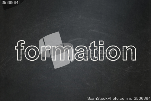 Image of Studying concept: Formation on chalkboard background