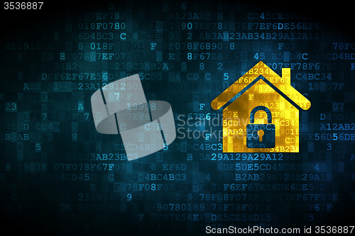 Image of Business concept: Home on digital background