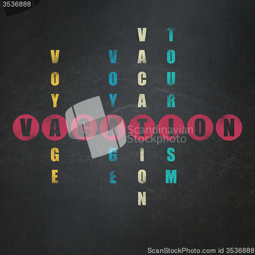 Image of Tourism concept: Vacation in Crossword Puzzle