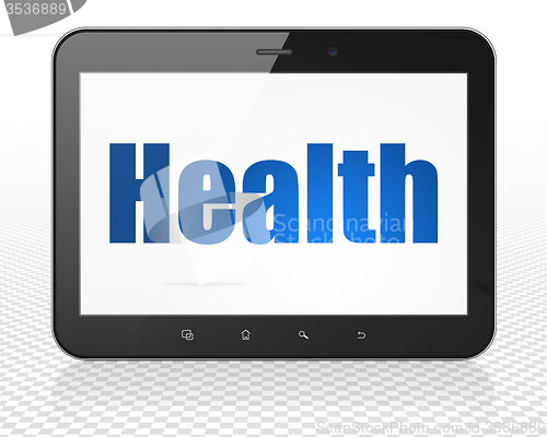 Image of Medicine concept: Tablet Pc Computer with Health on display