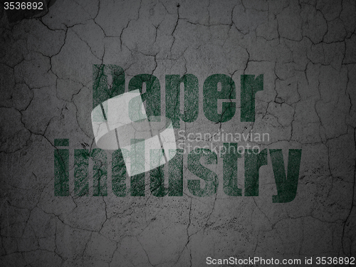 Image of Manufacuring concept: Paper Industry on grunge wall background
