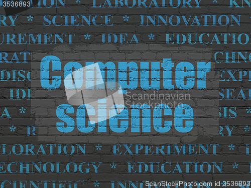 Image of Science concept: Computer Science on wall background