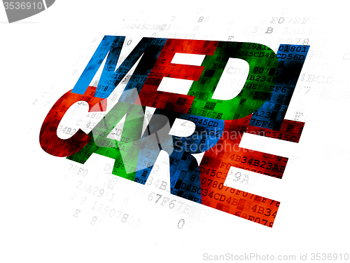 Image of Health concept: Medicare on Digital background