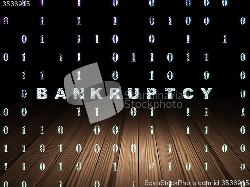 Image of Business concept: Bankruptcy in grunge dark room