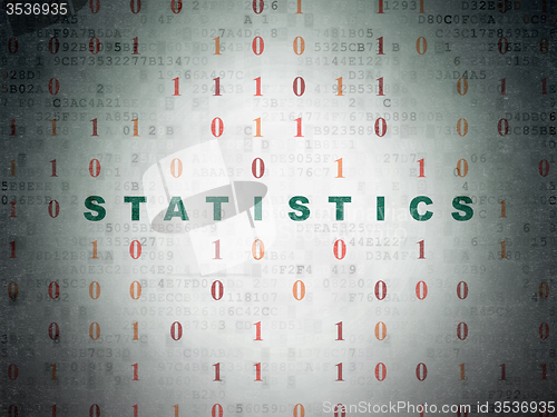 Image of Finance concept: Statistics on Digital Paper background