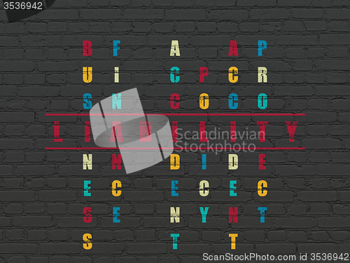 Image of Insurance concept: Liability in Crossword Puzzle