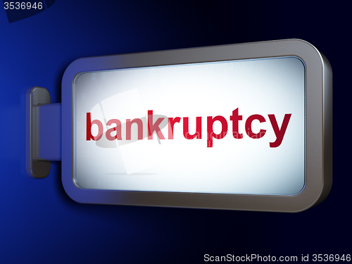 Image of Law concept: Bankruptcy on billboard background