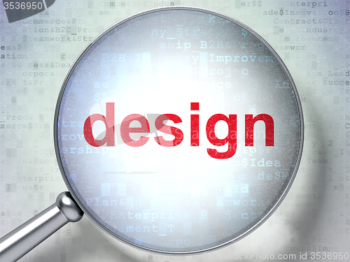 Image of Advertising concept: Design with optical glass