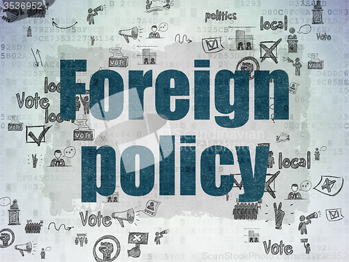 Image of Politics concept: Foreign Policy on Digital Paper background