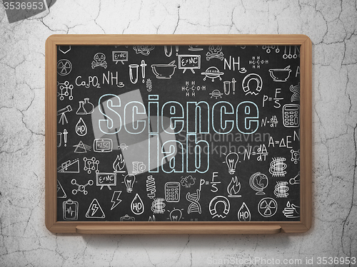 Image of Science concept: Science Lab on School Board background