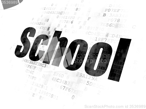 Image of Learning concept: School on Digital background