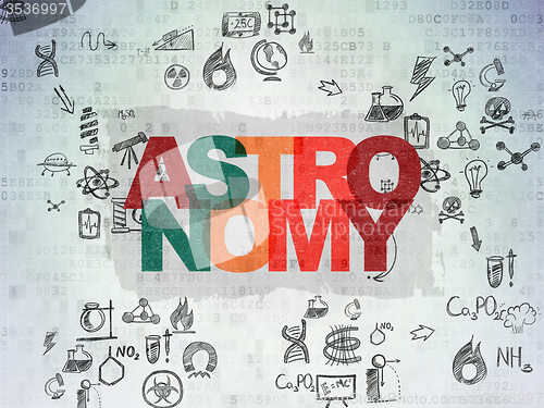 Image of Science concept: Astronomy on Digital Paper background