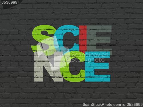 Image of Science concept: Science on wall background