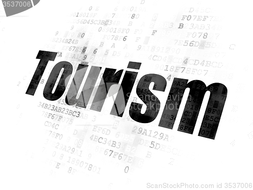 Image of Tourism concept: Tourism on Digital background