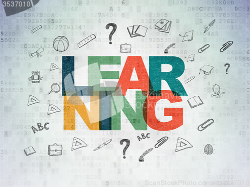Image of Studying concept: Learning on Digital Paper background