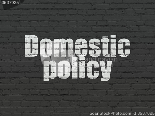 Image of Political concept: Domestic Policy on wall background