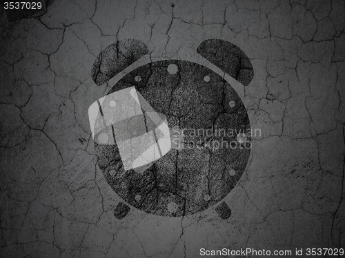 Image of Time concept: Alarm Clock on grunge wall background