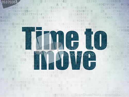 Image of Timeline concept: Time to Move on Digital Paper background