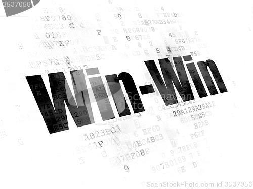 Image of Finance concept: Win-Win on Digital background