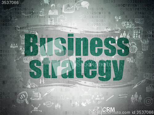 Image of Finance concept: Business Strategy on Digital Paper background