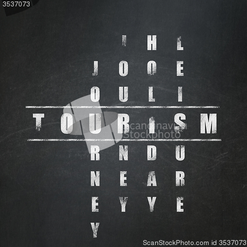 Image of Vacation concept: Tourism in Crossword Puzzle