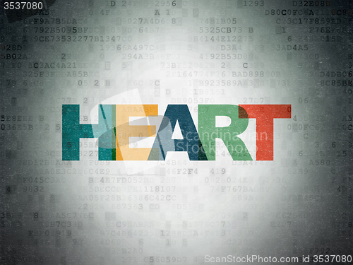 Image of Health concept: Heart on Digital Paper background