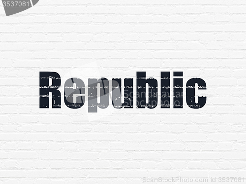 Image of Political concept: Republic on wall background