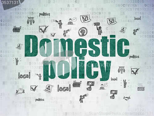 Image of Political concept: Domestic Policy on Digital Paper background