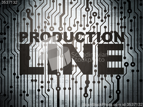 Image of Industry concept: circuit board with Production Line