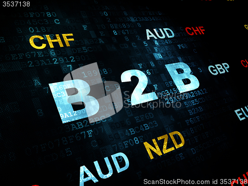 Image of Finance concept: B2b on Digital background