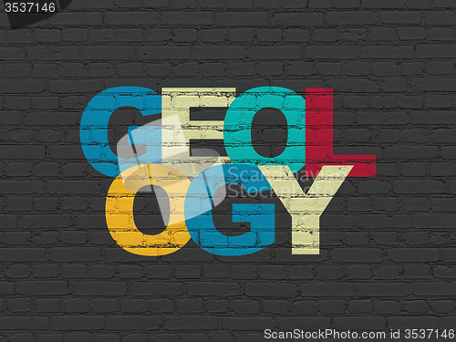 Image of Science concept: Geology on wall background